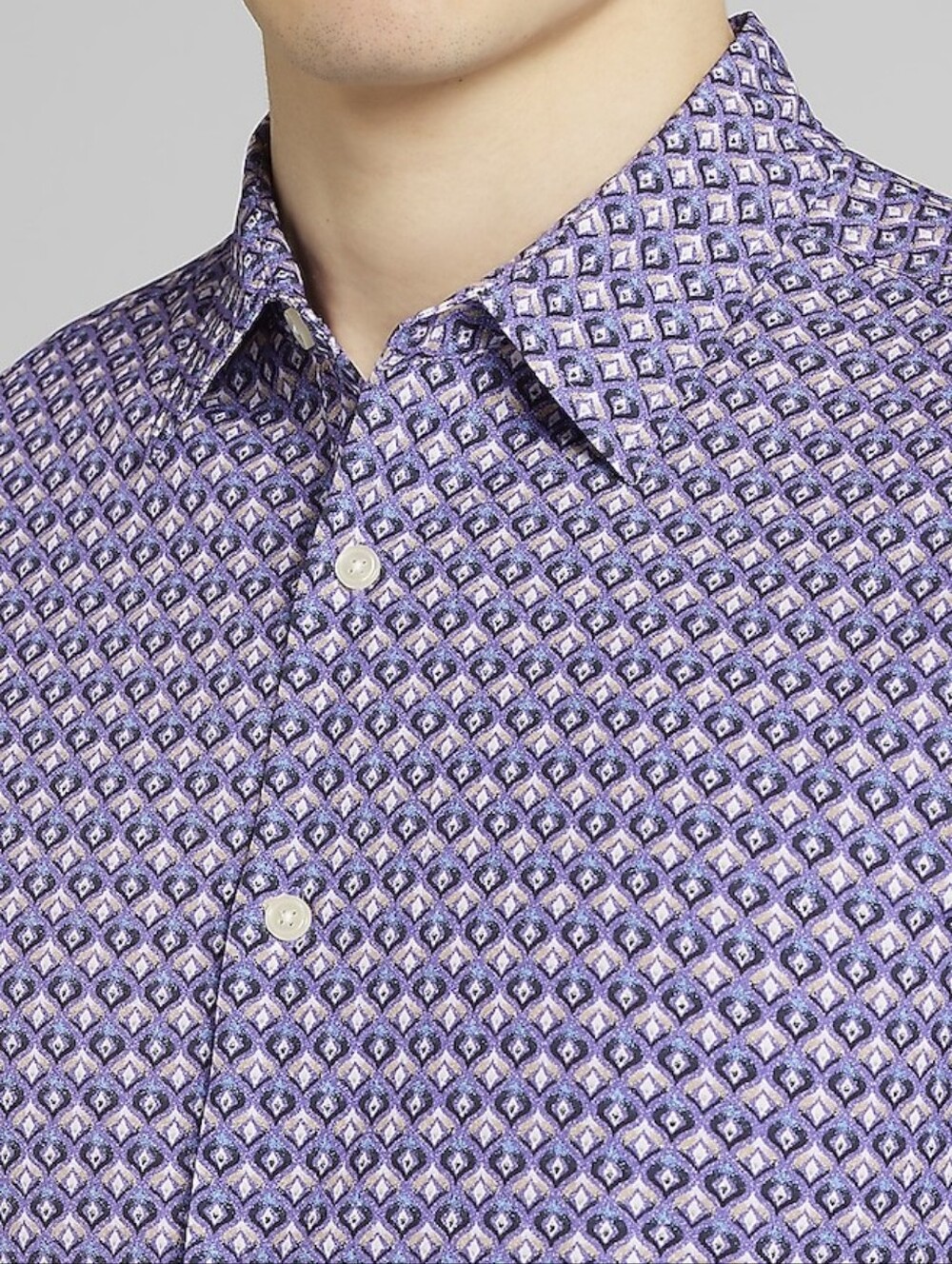 Kenneth Cole Slim Fit Awearness Printed Button Down